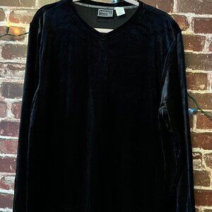 Versace Classic V2 Black Velvet Long Sleeve Top